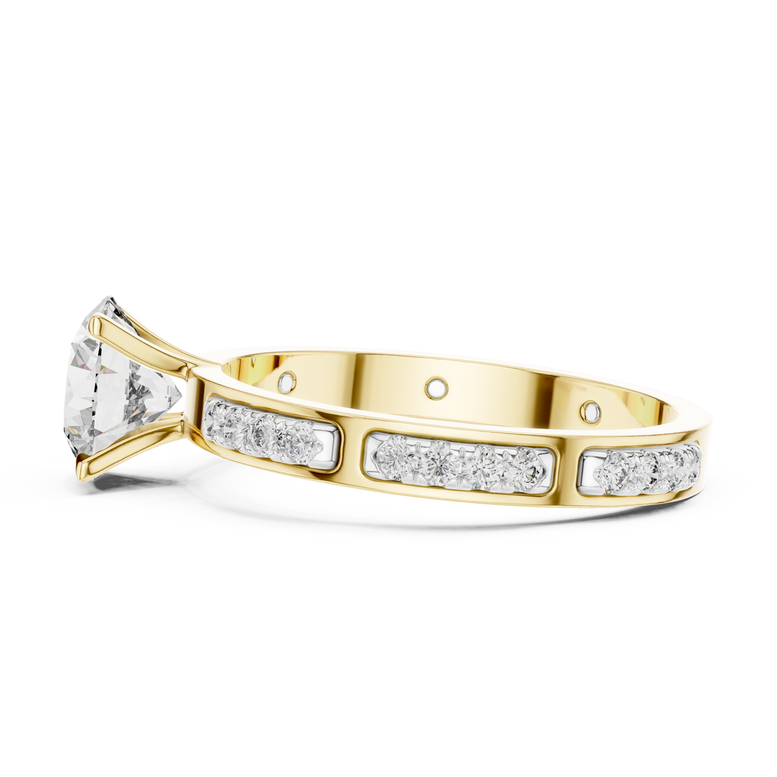Starlight Crest 1-Ct Round Diamond Ring in 14-KT White Gold
