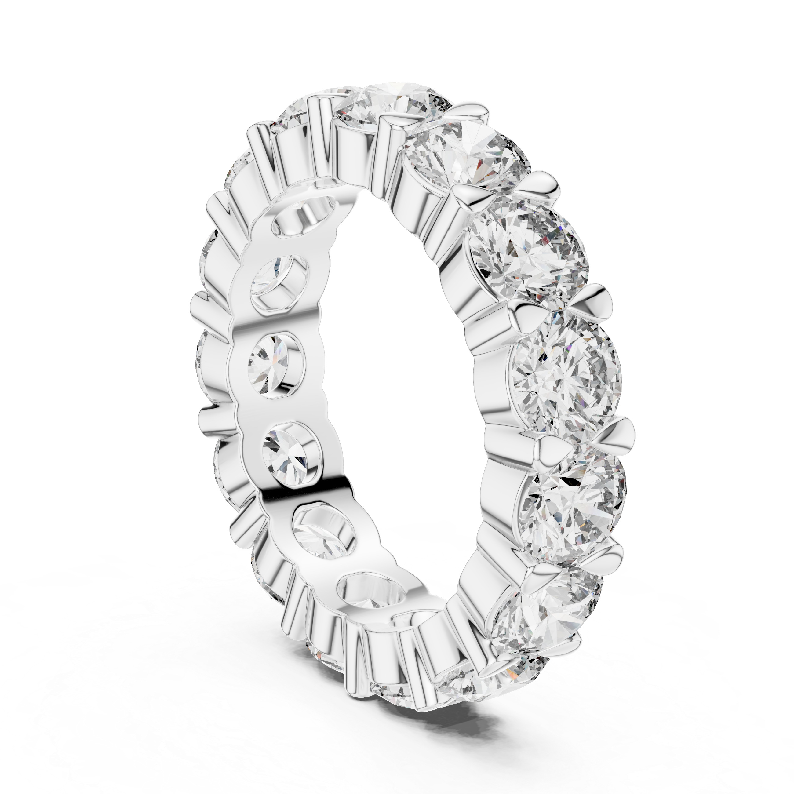 Diamond ring with a white background
