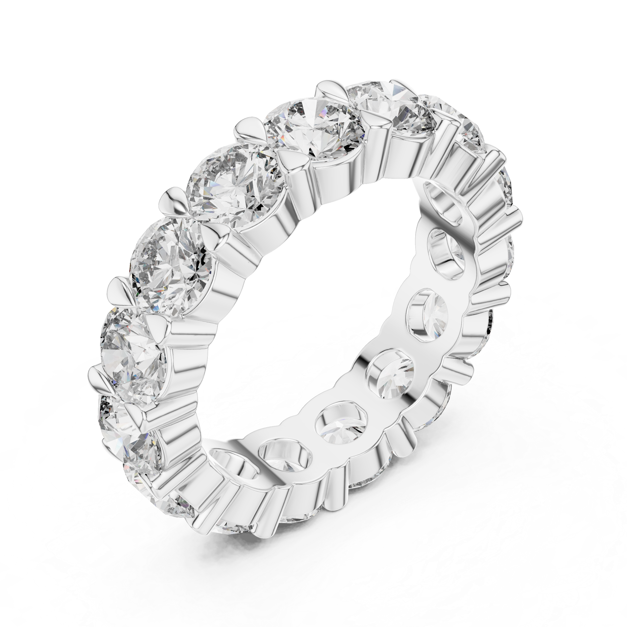 Diamond ring with a white background