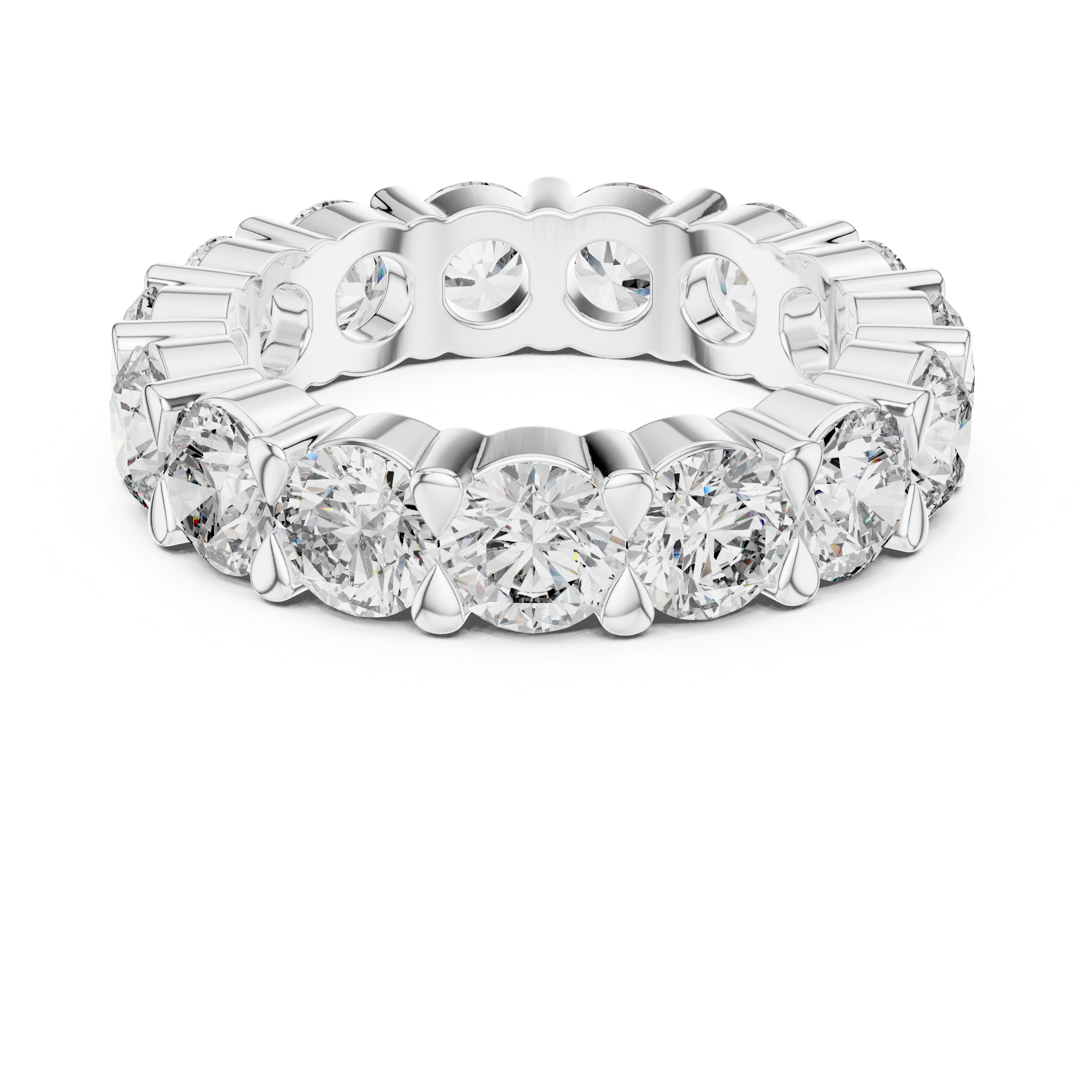 Diamond ring with a white background