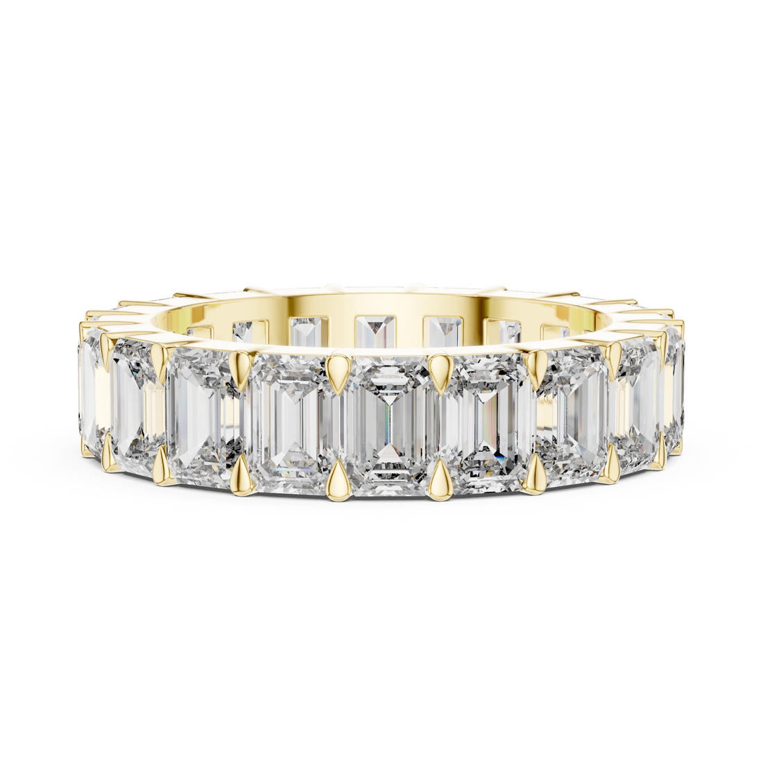 Emerald-Cut 0.25-Ct Diamond Eternity Ring in 14-KT White Gold