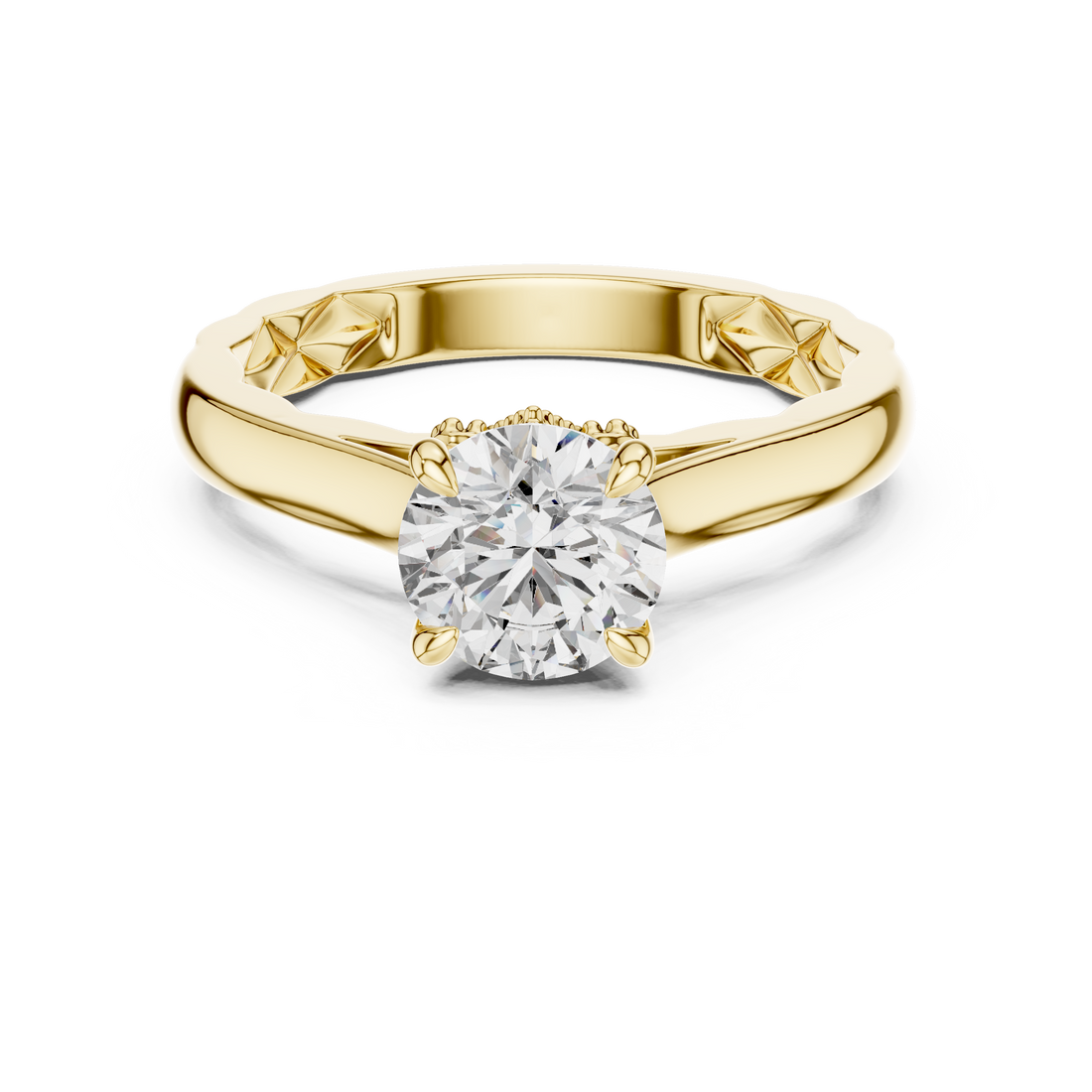 Twist Crown Solitaire 1-Ct Diamond Ring in 14-KT White Gold