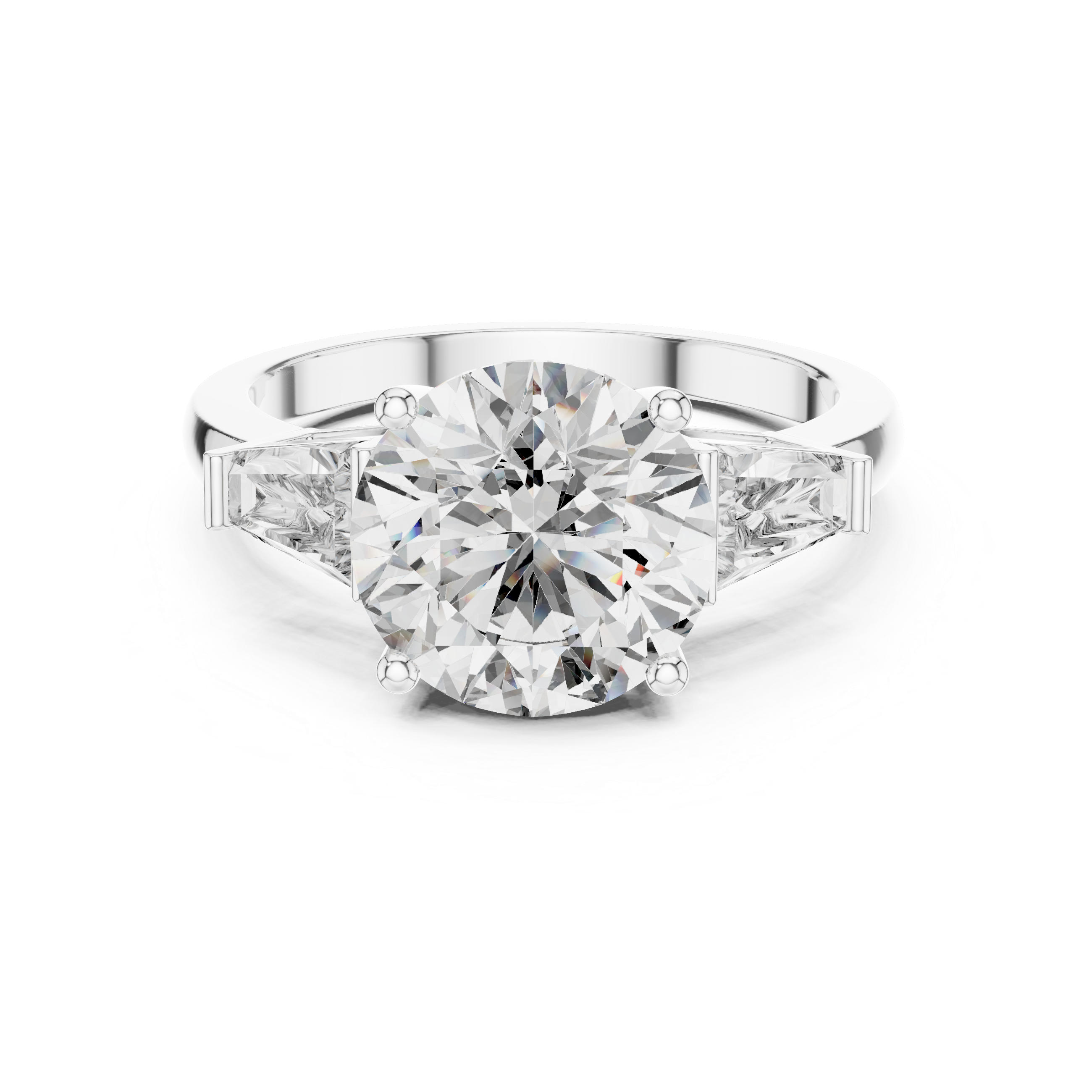 Diamond ring with a white background