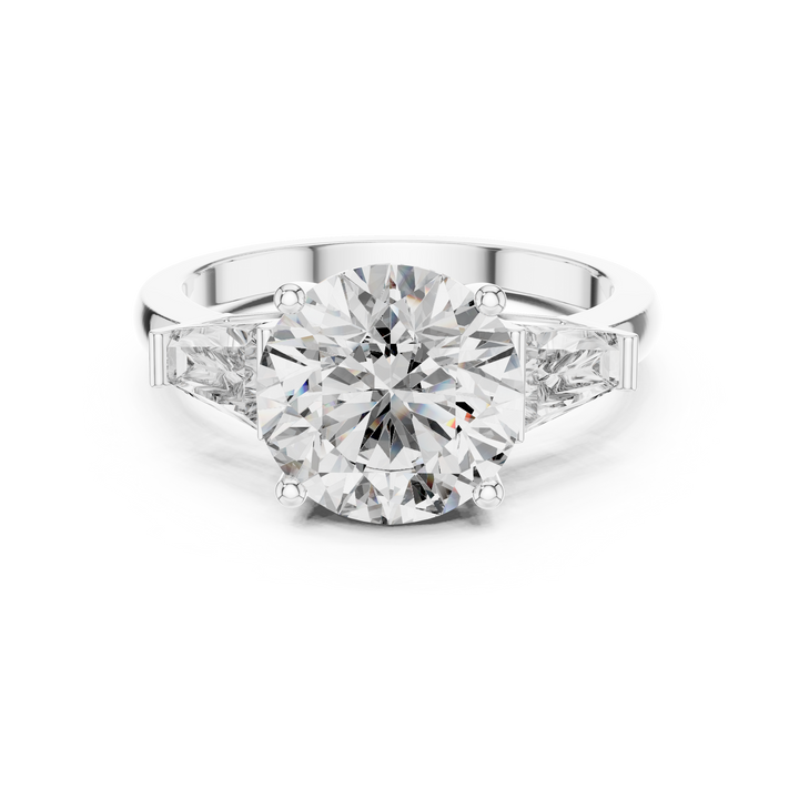 Modern Elegance 3-Ct Three-Stone Diamond Ring in 14-KT White Gold