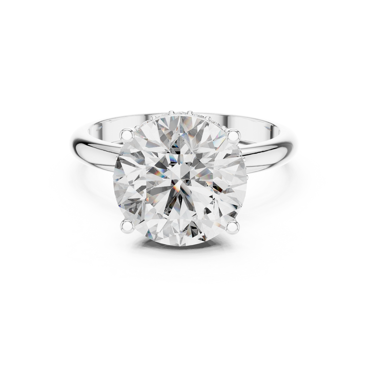 Serenity Shine Solitaire 4-Ct. Round Diamond Ring in 14-KT White Gold