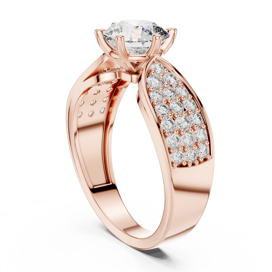 Elegant Six-Prong Solitaire 1-Ct Diamond Ring in 14-KT White Gold