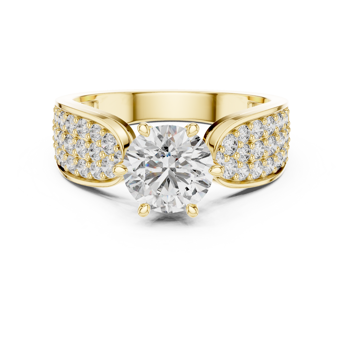 Elegant Six-Prong Solitaire 1-Ct Diamond Ring in 14-KT White Gold