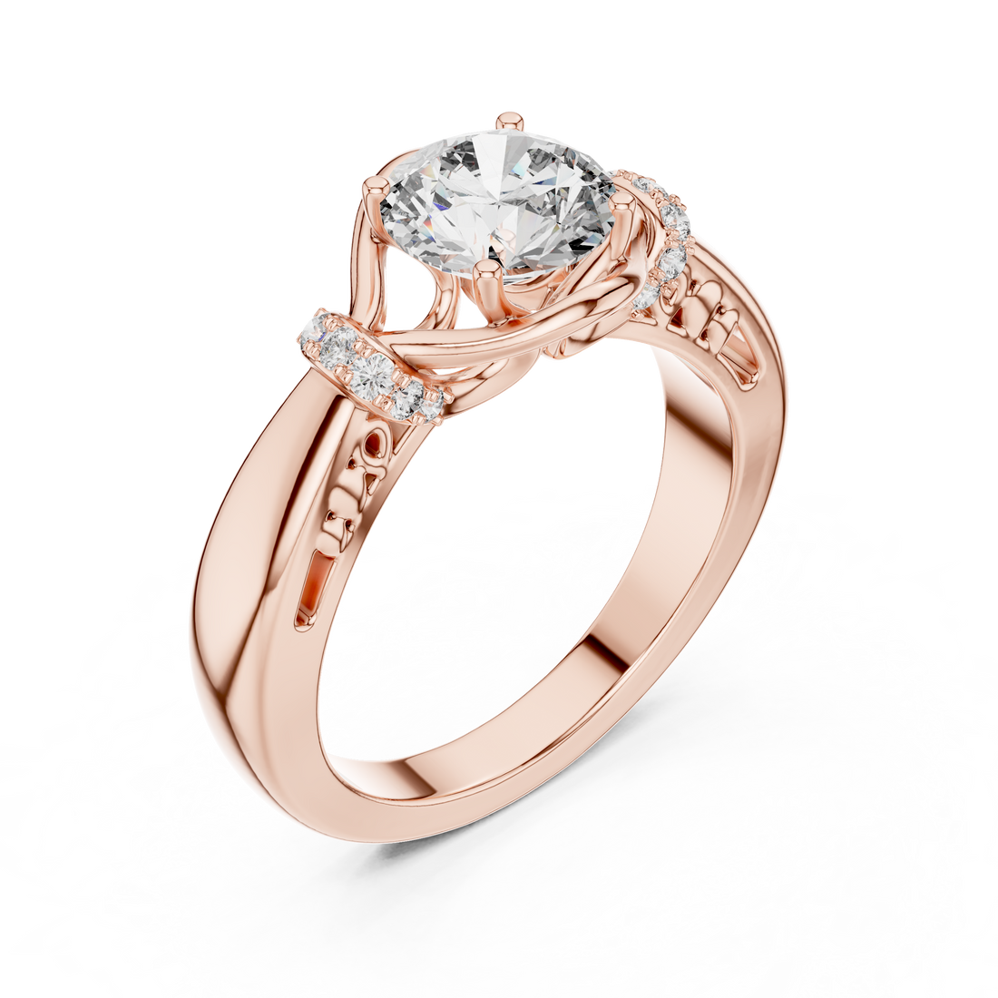 Enchanted Embrace Solitaire 1-Ct Diamond Ring in 14-KT White Gold