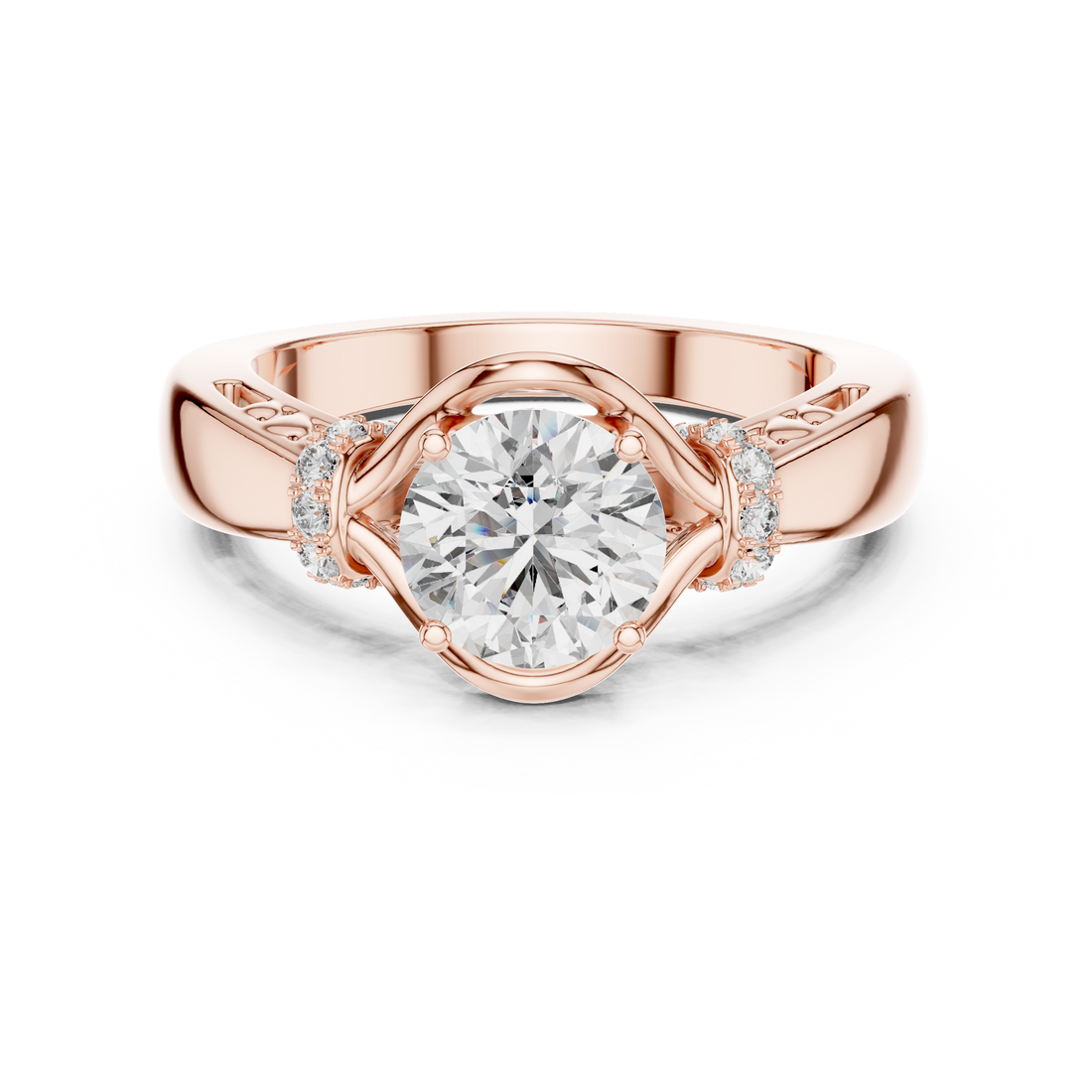 Enchanted Embrace Solitaire 1-Ct Diamond Ring in 14-KT White Gold