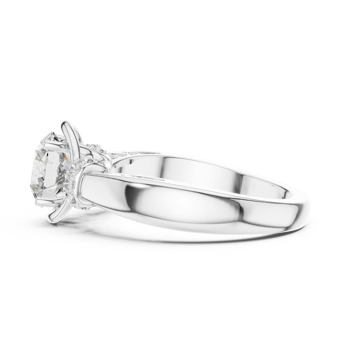 Enchanted Embrace Solitaire 1-Ct Diamond Ring in 14-KT White Gold