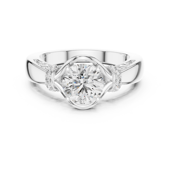 Enchanted Embrace Solitaire 1-Ct Diamond Ring in 14-KT White Gold