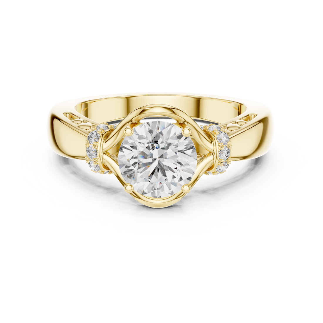 Enchanted Embrace Solitaire 1-Ct Diamond Ring in 14-KT White Gold