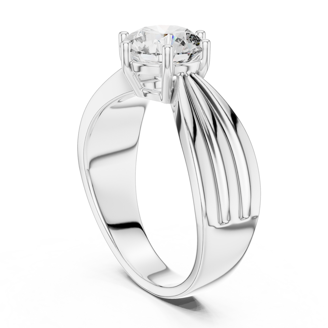Imperial Grace 1.5-Ct Round Diamond Ring in 14-KT White Gold