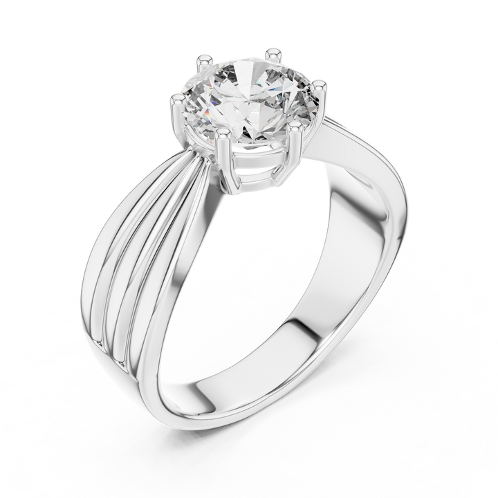 Imperial Grace 1.5-Ct Round Diamond Ring in 14-KT White Gold