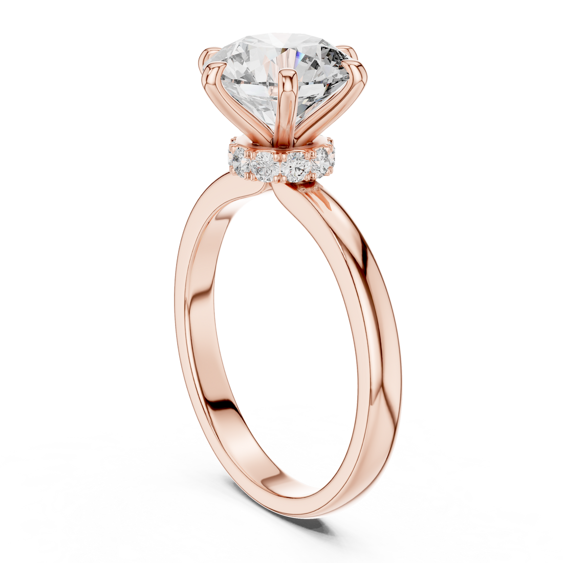 Luminous Halo Solitaire 2-Ct Diamond Ring in 14-KT White Gold