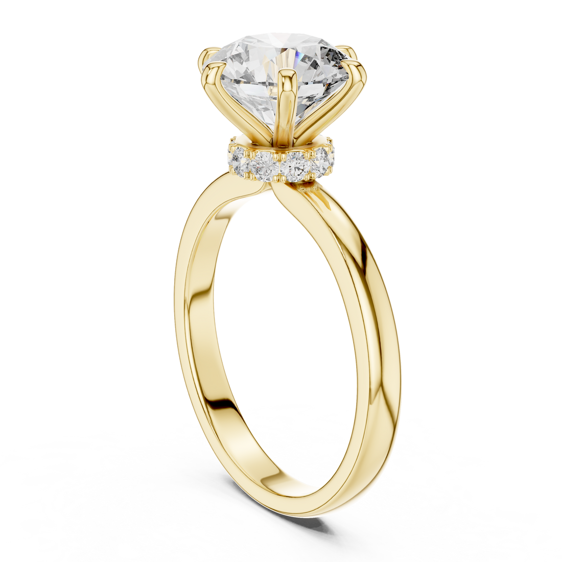 Luminous Halo Solitaire 2-Ct Diamond Ring in 14-KT White Gold