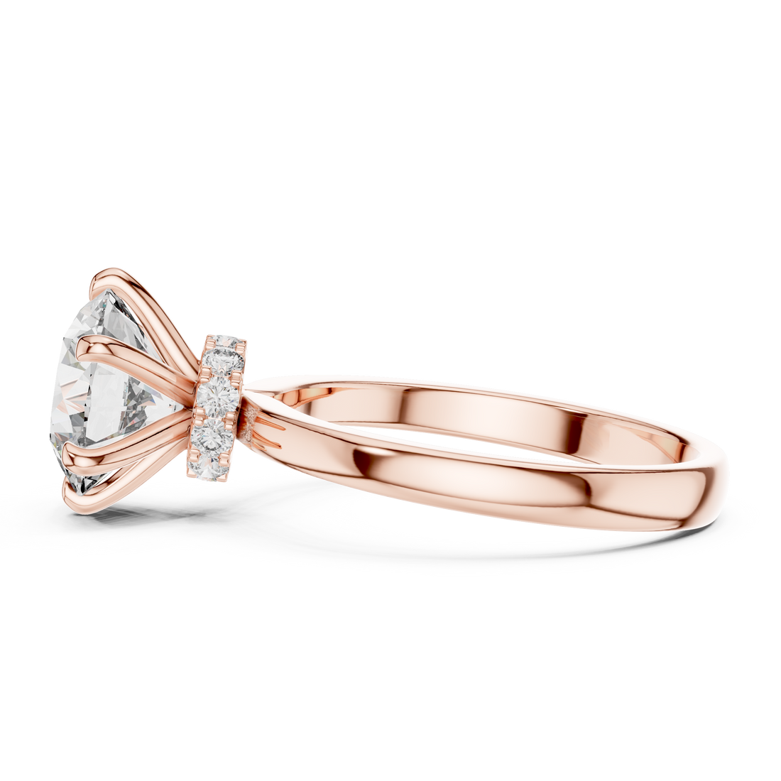 Luminous Halo Solitaire 2-Ct Diamond Ring in 14-KT White Gold