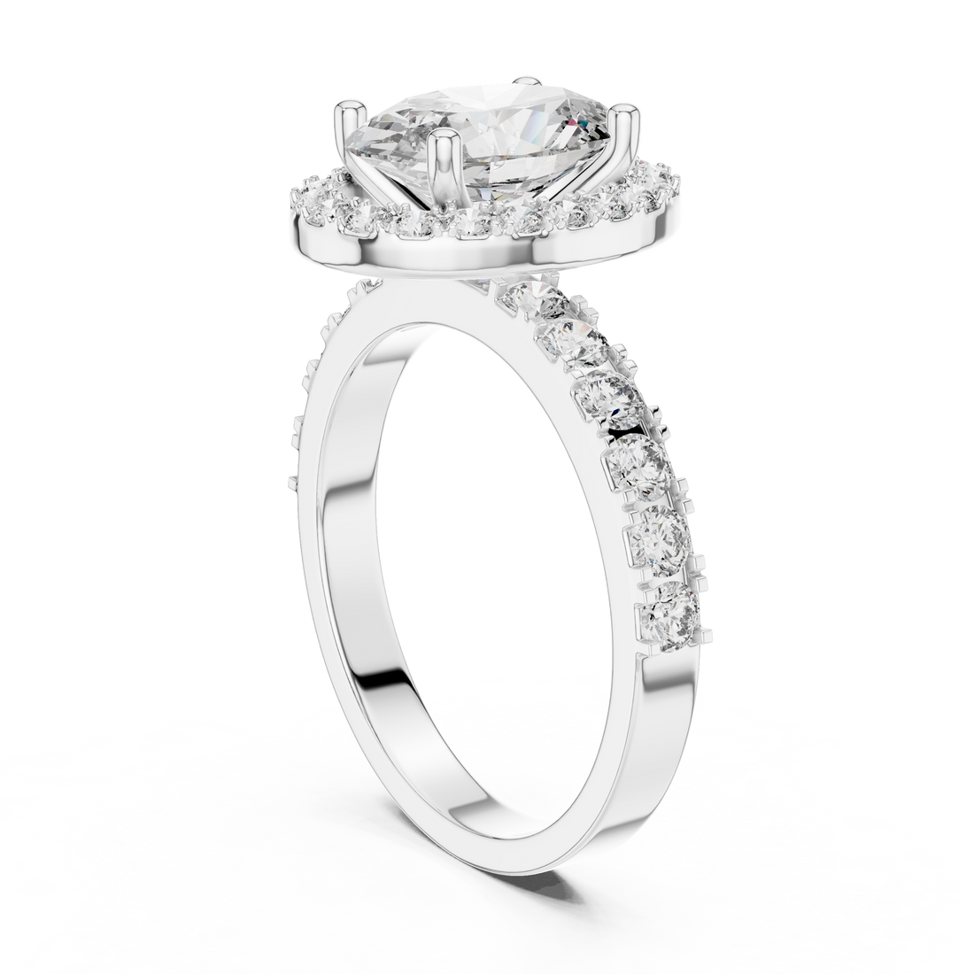 Lustrous Love 2-Ct Oval Diamond Ring in 14-KT White Gold