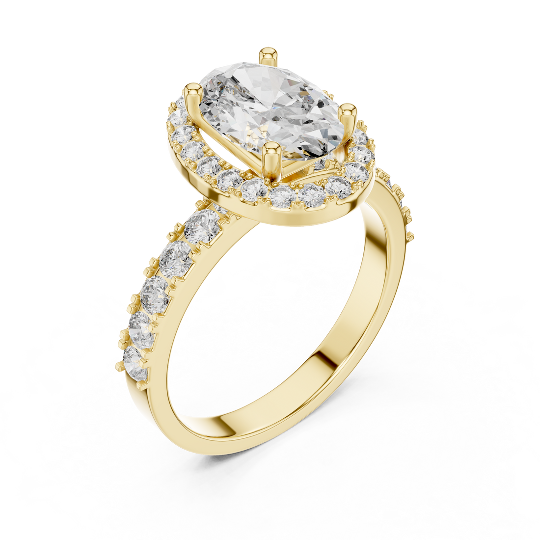 Lustrous Love 2-Ct Oval Diamond Ring in 14-KT White Gold