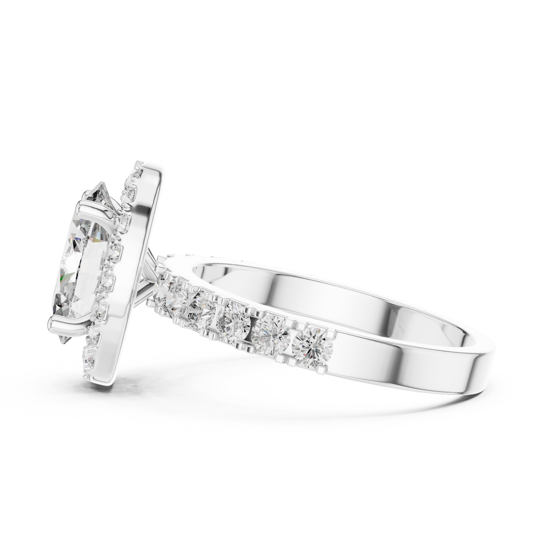Lustrous Love 2-Ct Oval Diamond Ring in 14-KT White Gold