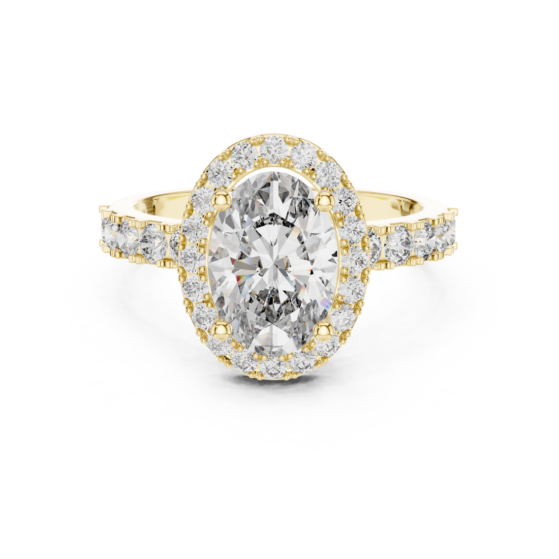 Lustrous Love 2-Ct Oval Diamond Ring in 14-KT White Gold