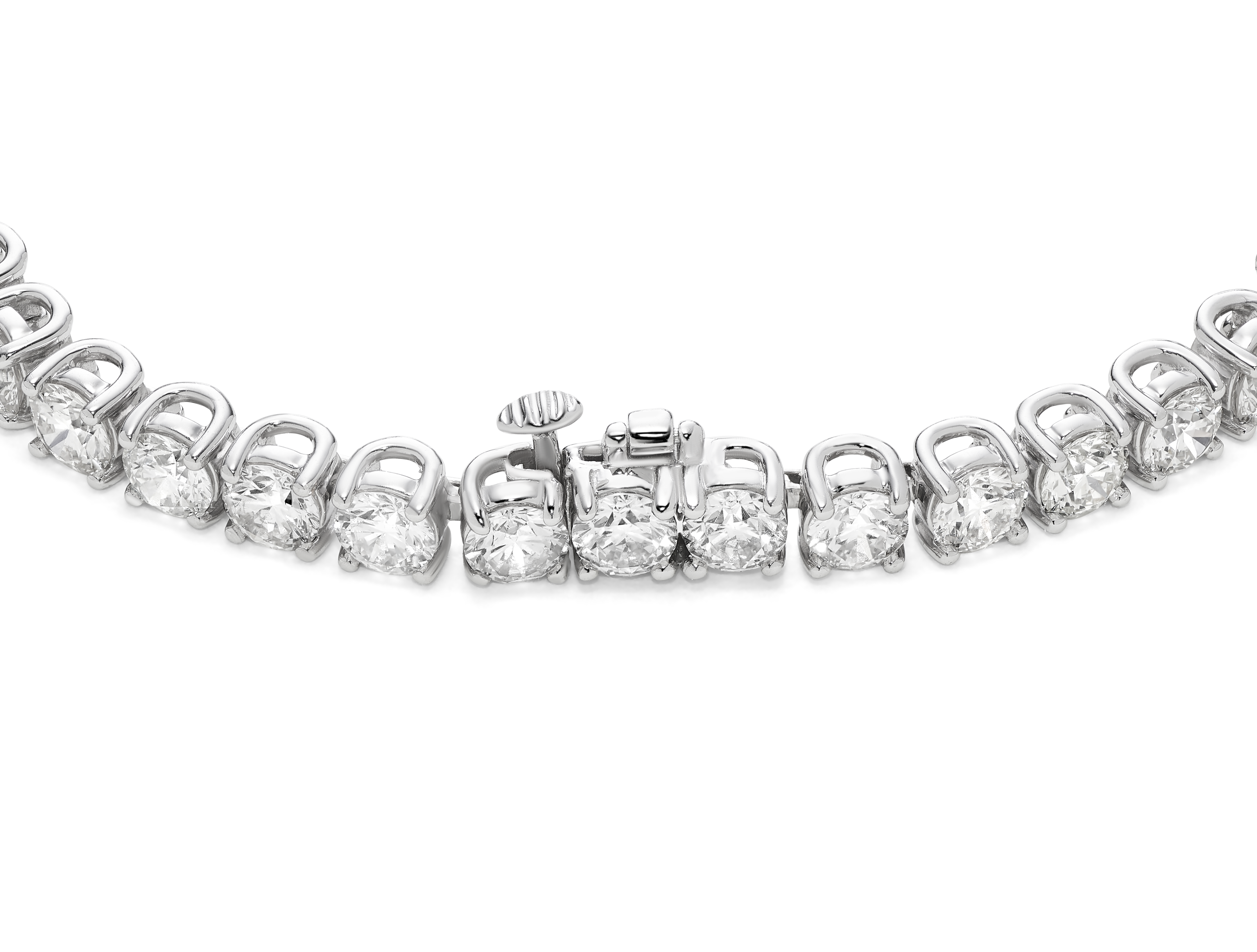 Lab-Grown Diamond Large Tennis Bracelet - 7" length | White