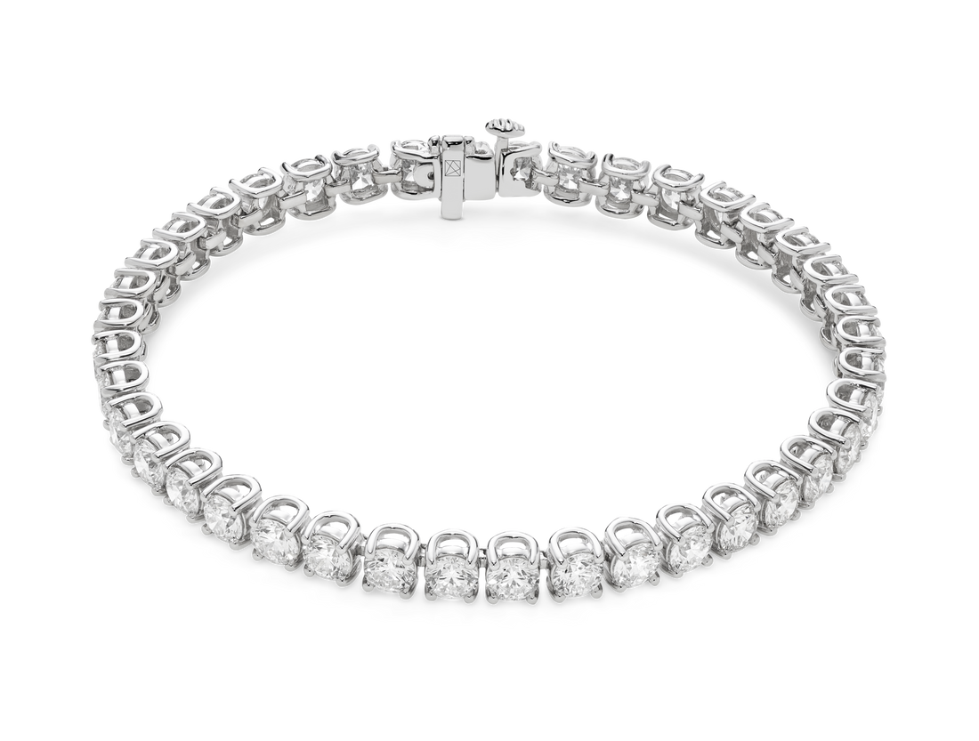 Lab-Grown Diamond Large Tennis Bracelet - 7" length | White