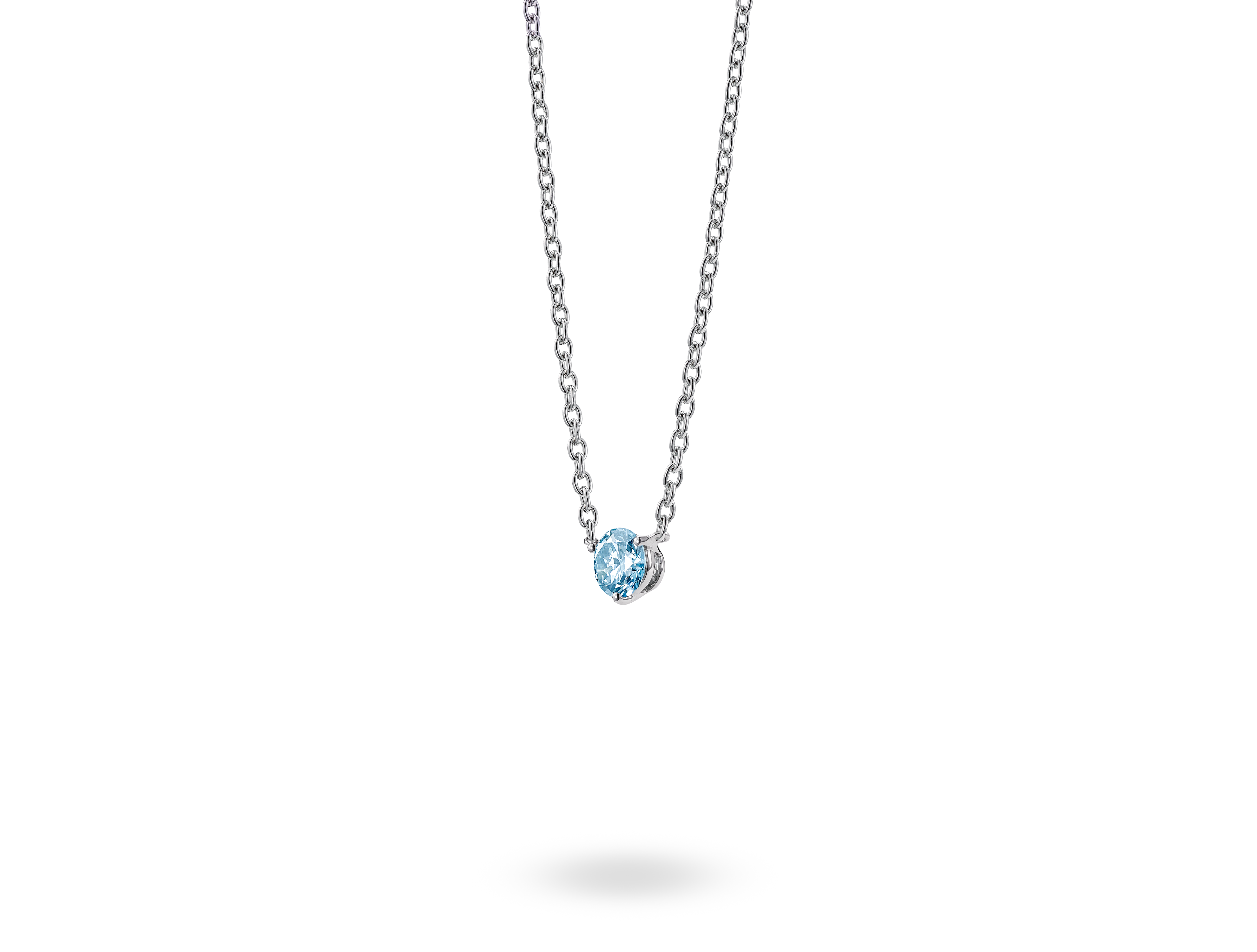 Lab-Grown Diamond ½ct. Round Brilliant Solitaire Pendant | Blue