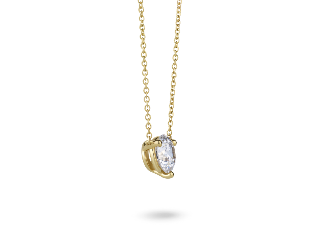 Lab-Grown Diamond 3ct. tw. Round Brilliant Studs and Pendant Yellow Gold Set | Yellow Gold