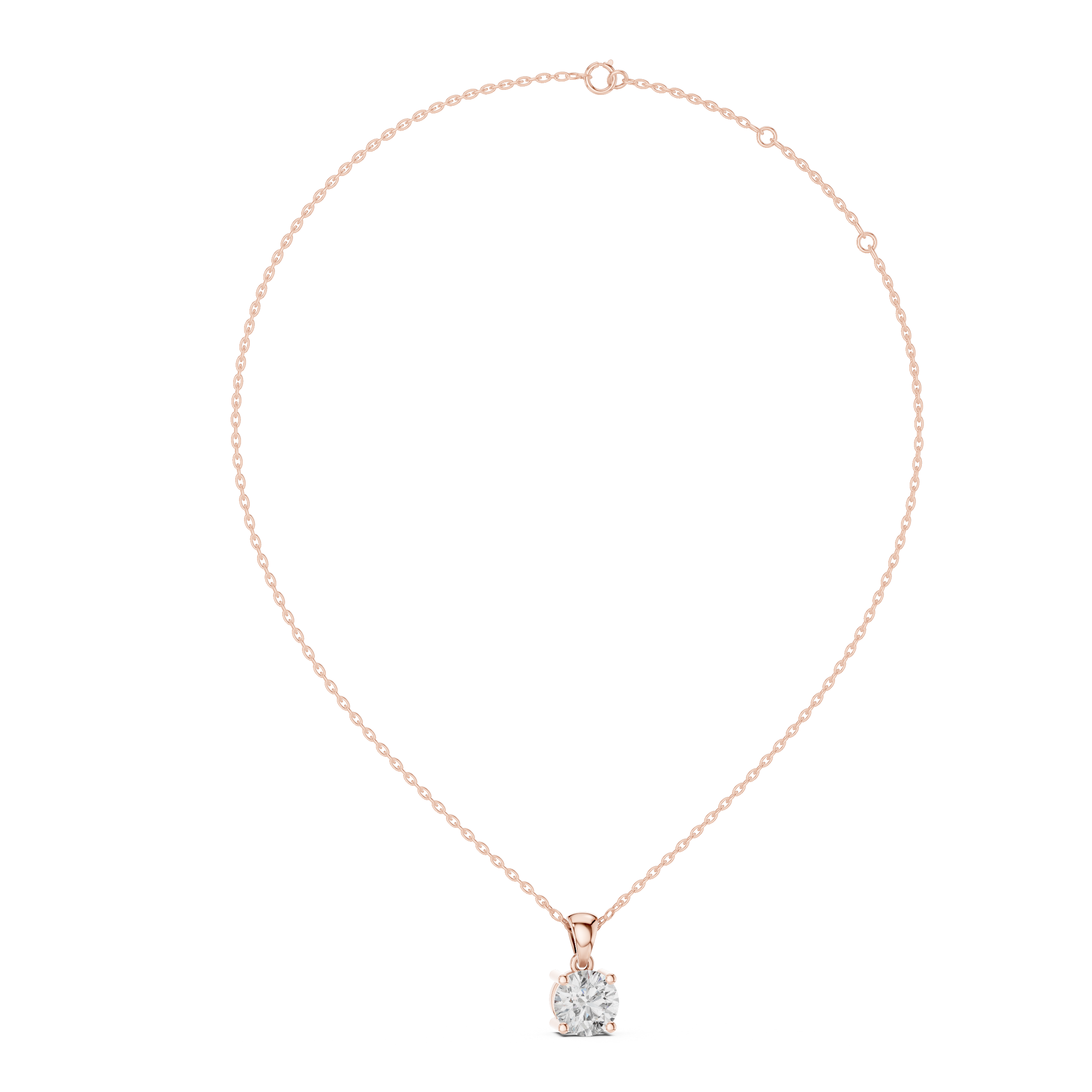 14- KT Classic Round-Cut 1-CT Diamond Necklace
