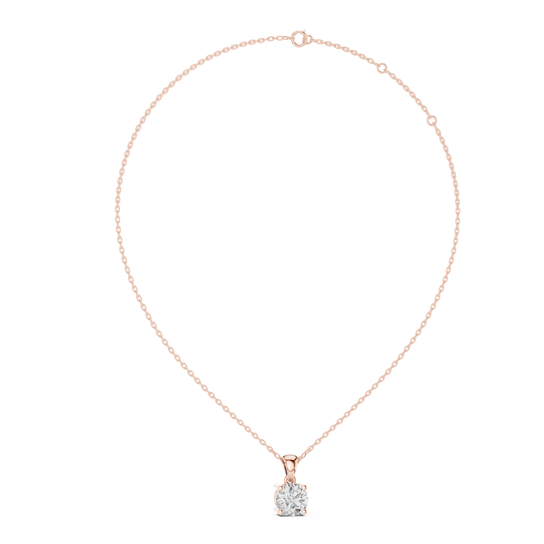 14- KT Classic Round-Cut 1-CT Diamond Necklace