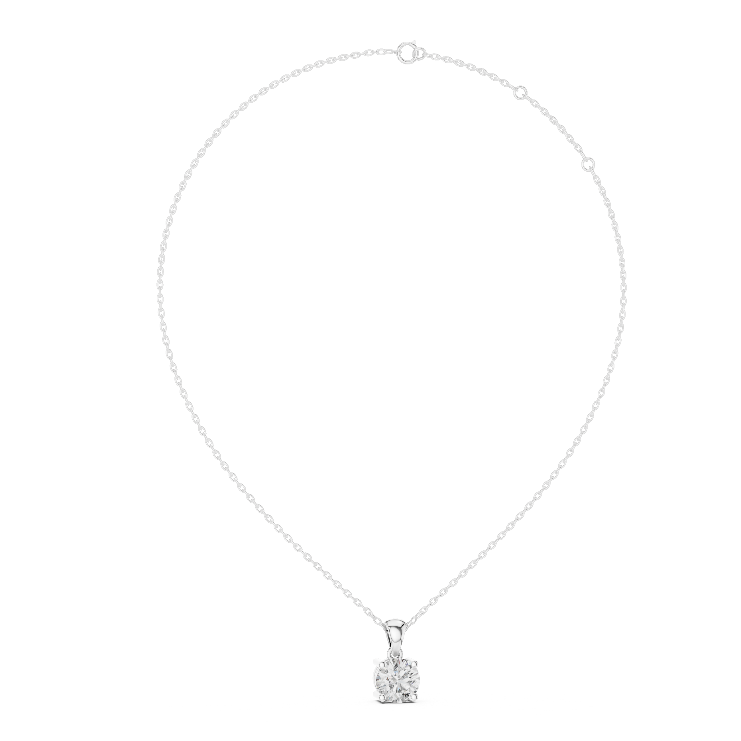 14- KT Classic Round-Cut 1-CT Diamond Necklace