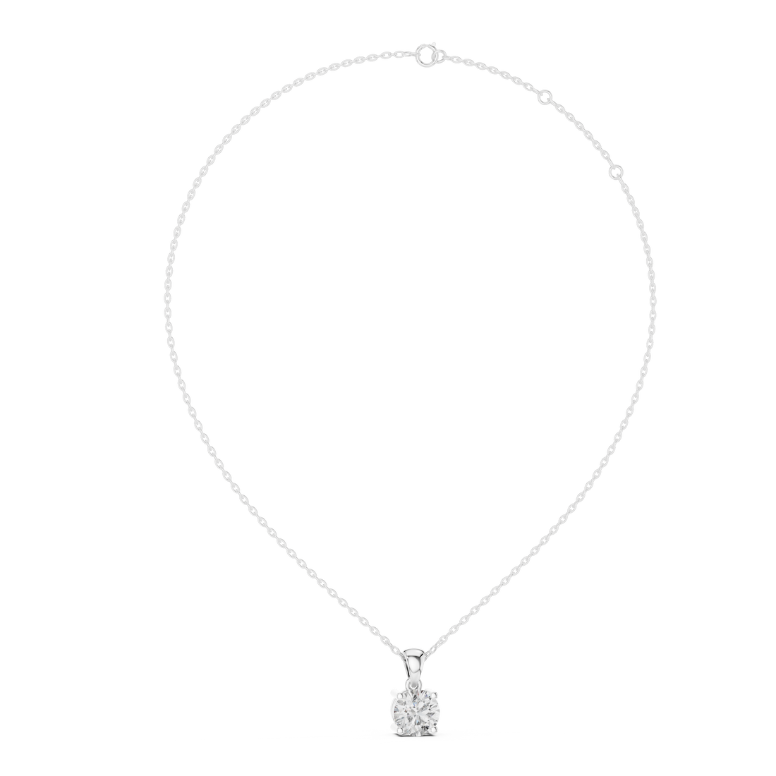14- KT Classic Round-Cut 1-CT Diamond Necklace