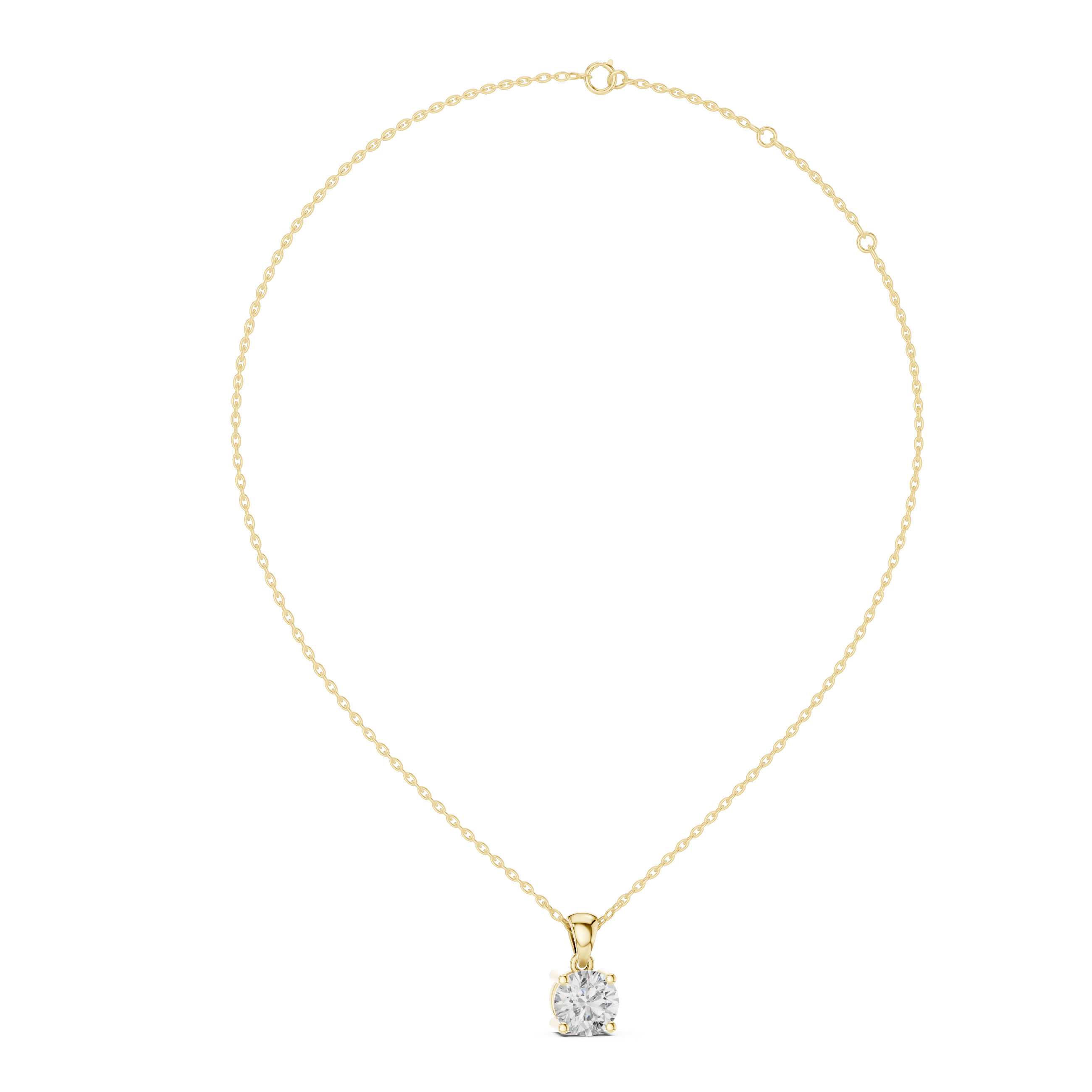 14- KT Classic Round-Cut 1-CT Diamond Necklace