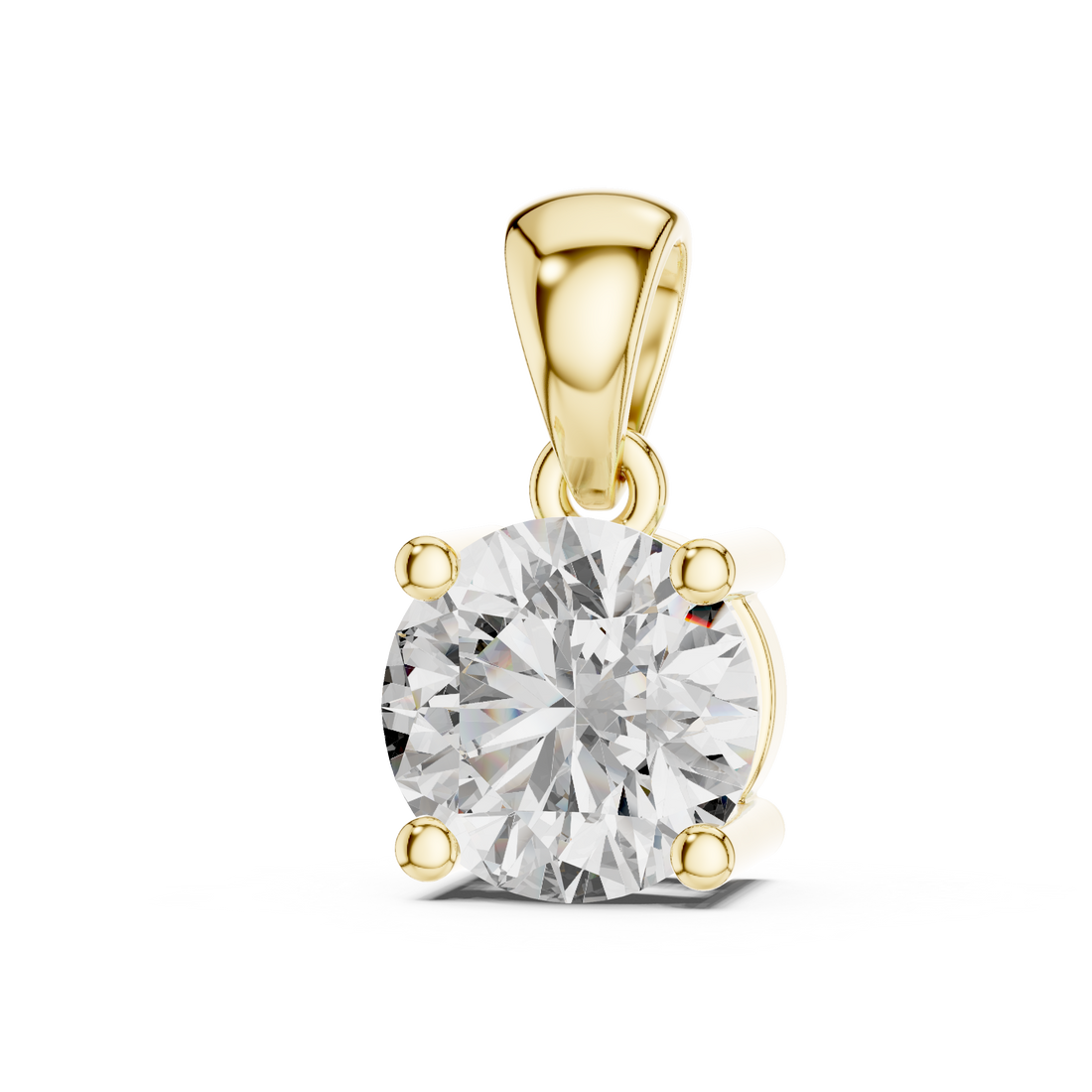 14- KT Classic Round-Cut 1-CT Diamond Necklace