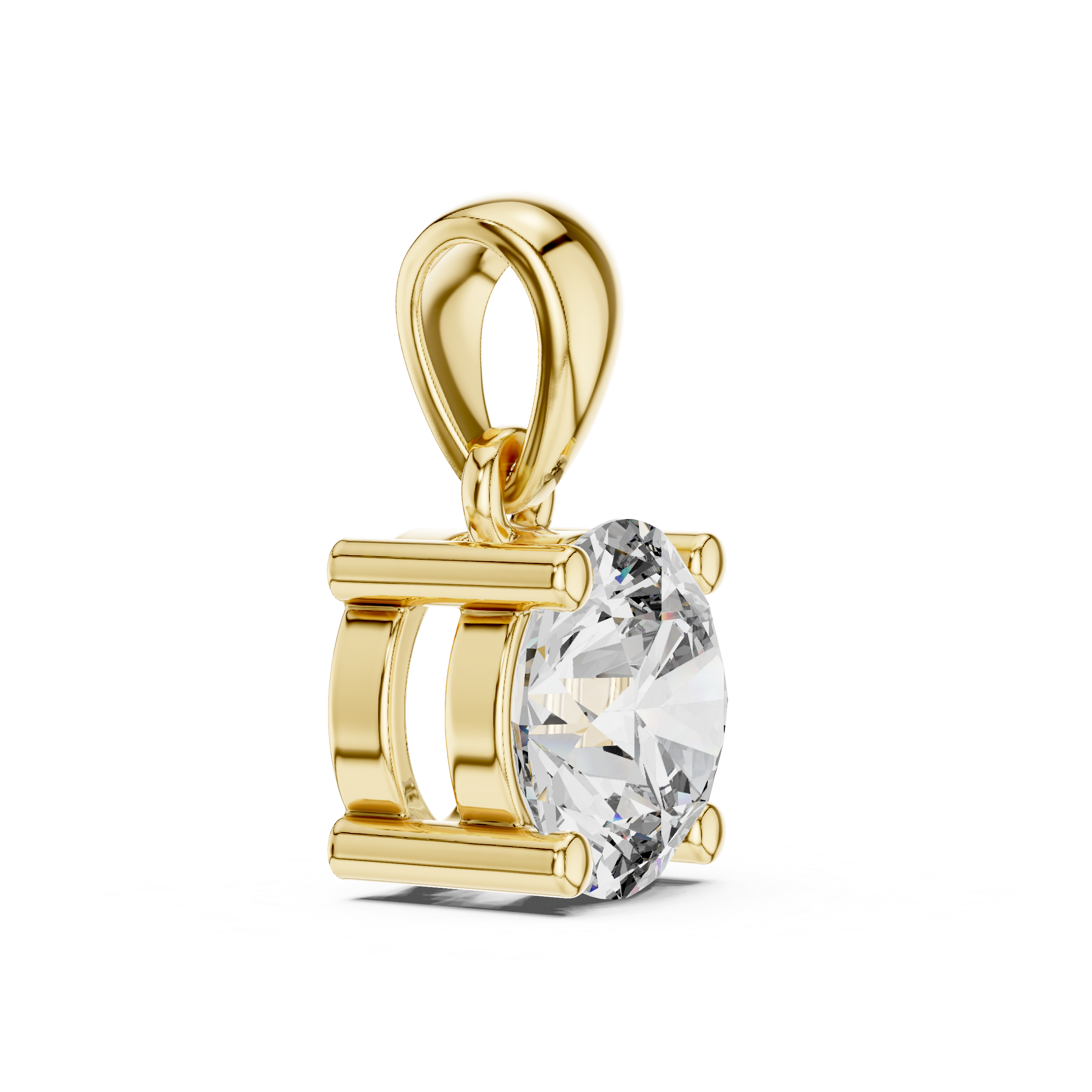 14- KT Classic Round-Cut 1-CT Diamond Necklace