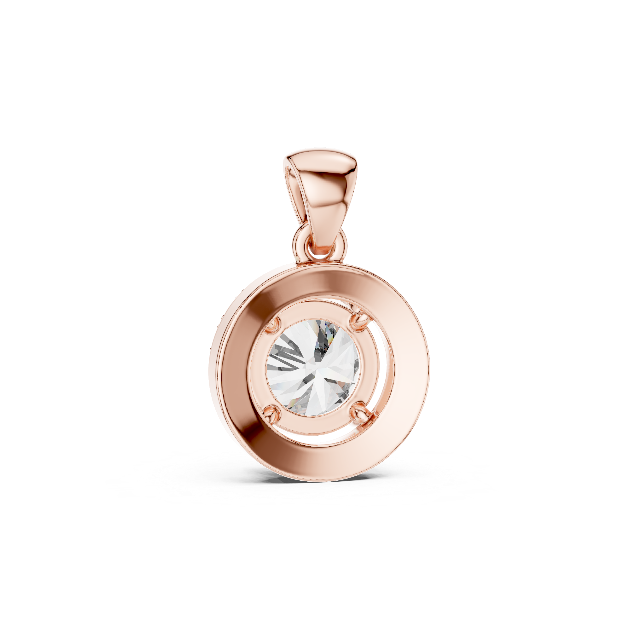 Brilliant Halo 1-CT Diamond Necklace in 14-KT White Gold