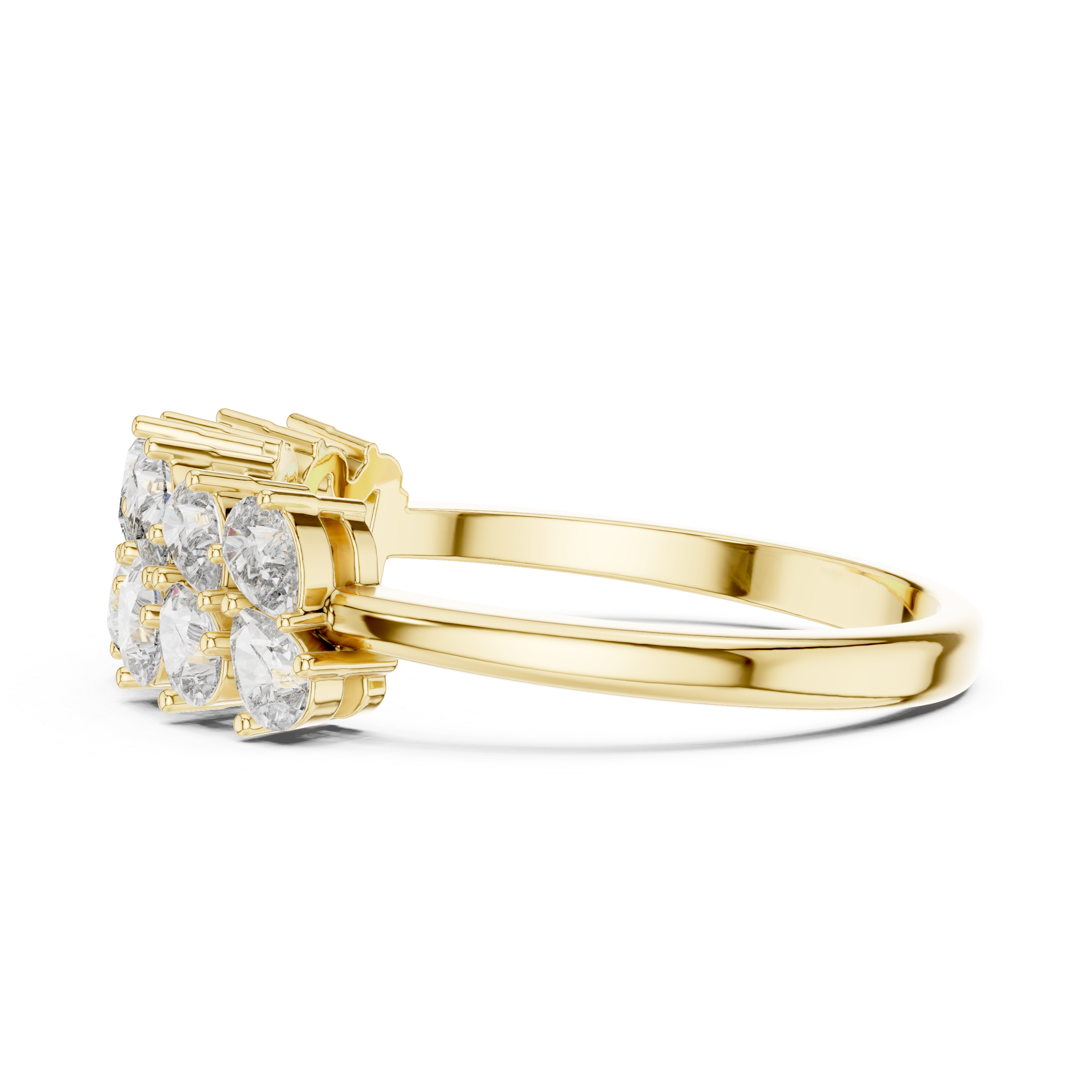 Lustrous Petal Sparkle Ring 14KT