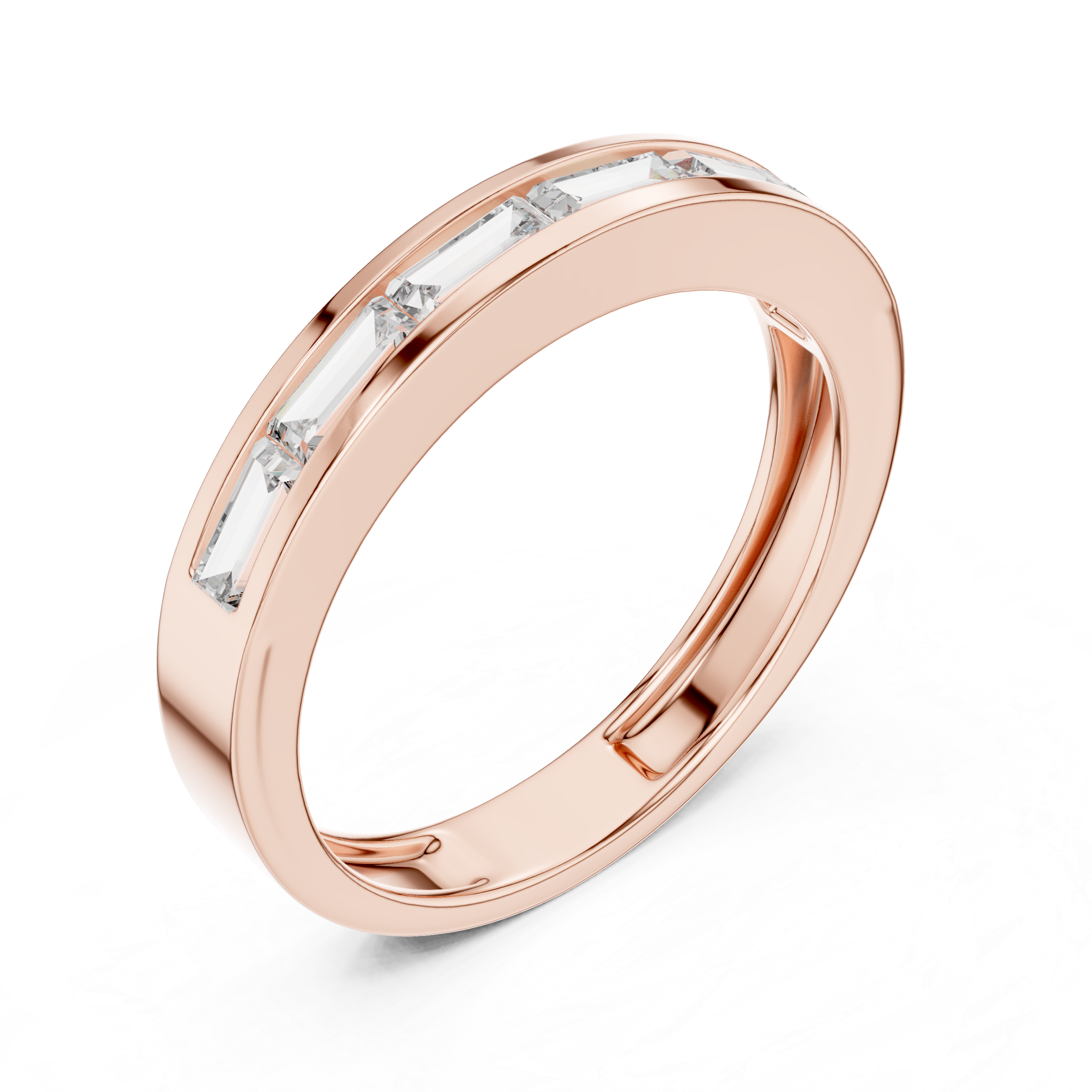 14KT White Gold Baguette-cut diamond shape  RING