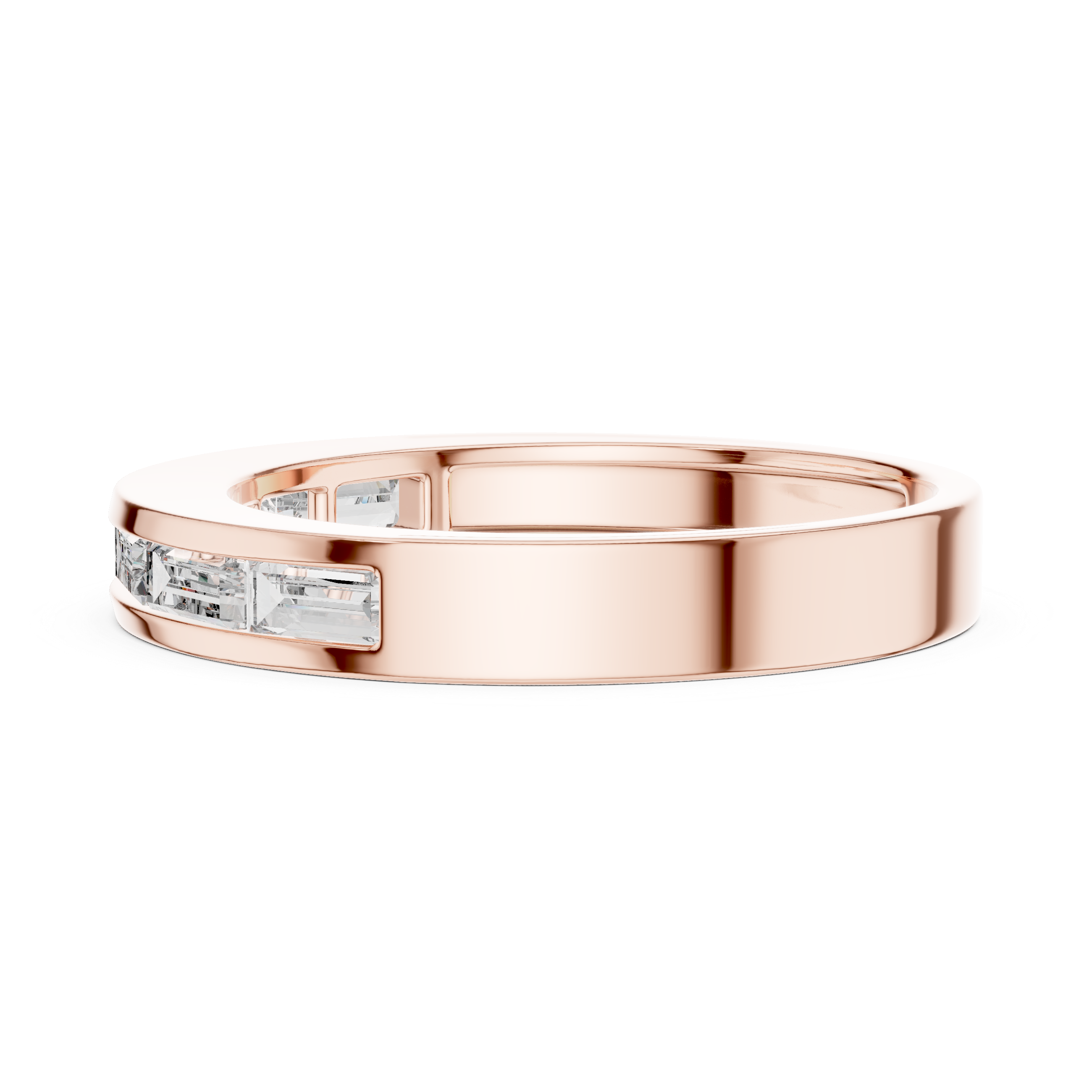 14KT White Gold Baguette-cut diamond shape  RING