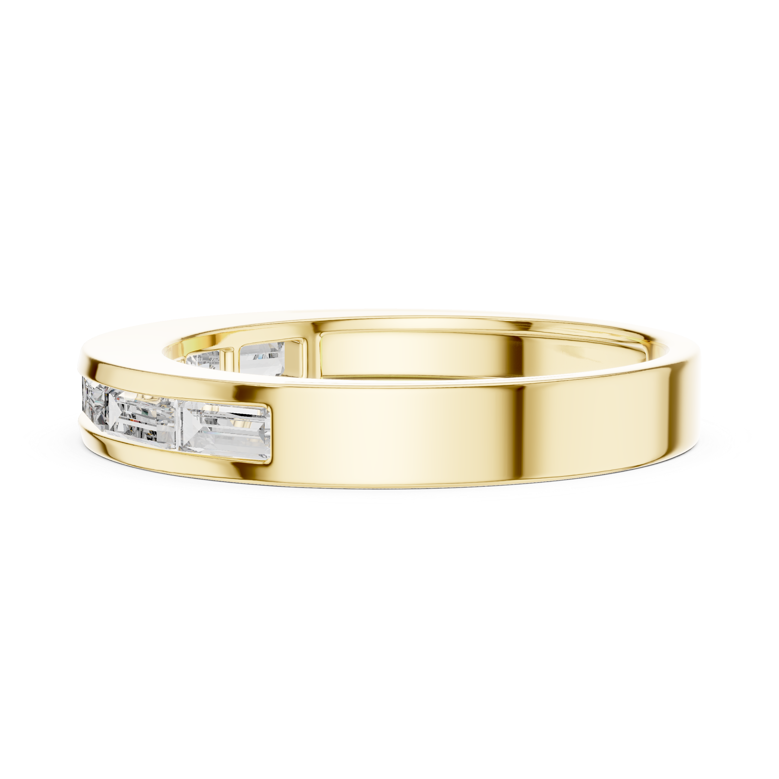 14KT White Gold Baguette-cut diamond shape  RING