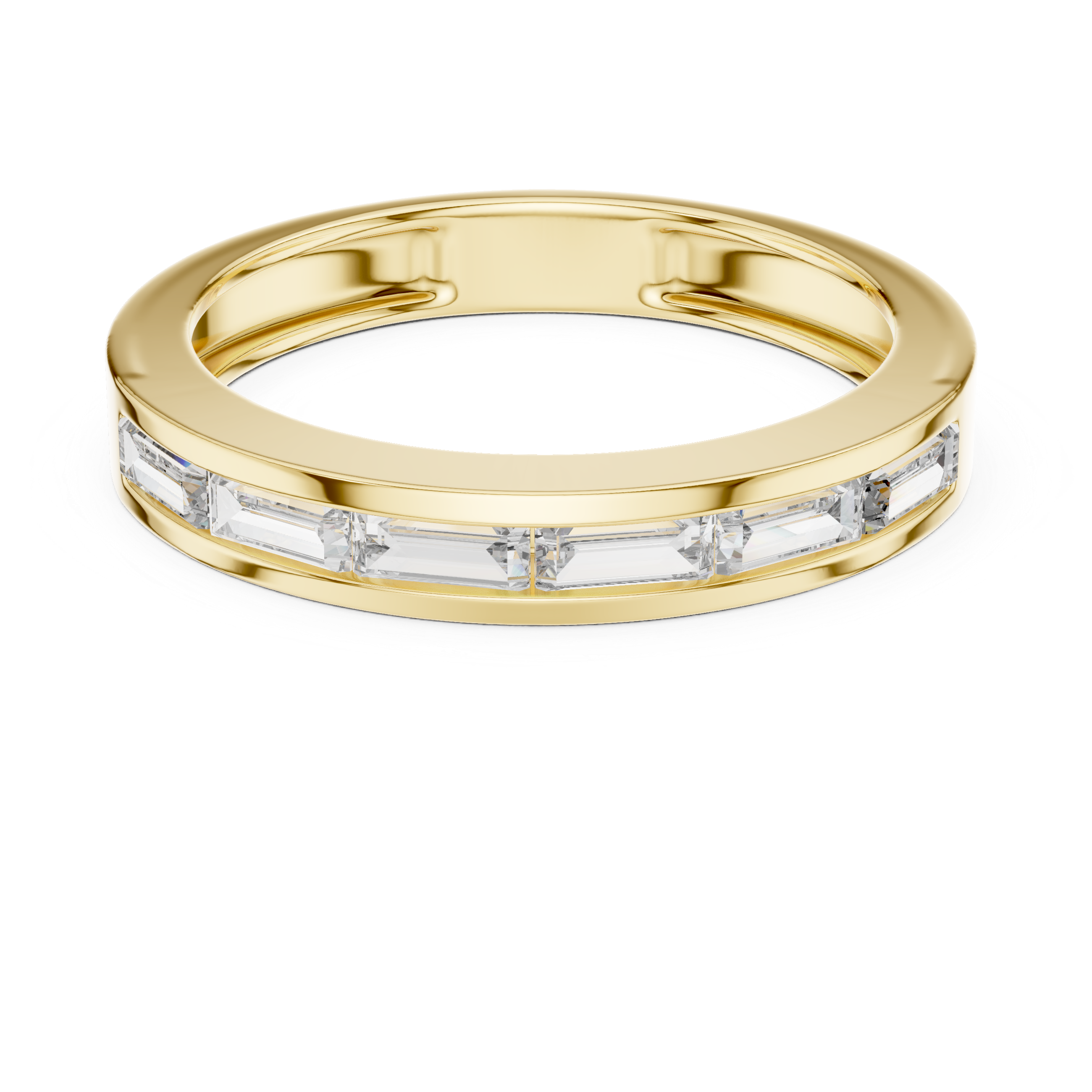 14KT White Gold Baguette-cut diamond shape  RING