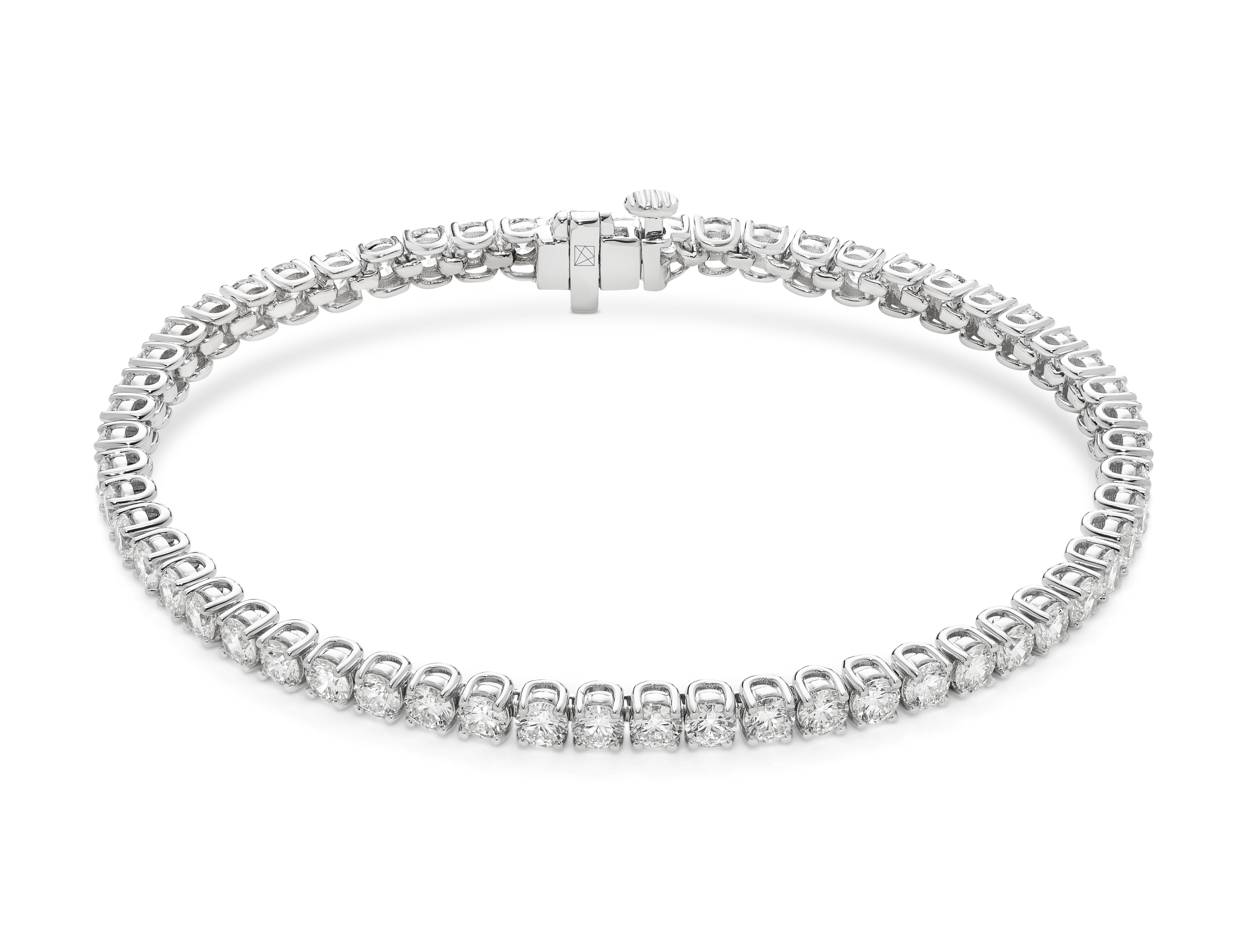 Lab-Grown Diamond Small Tennis Bracelet - G/H color, 7" length | White