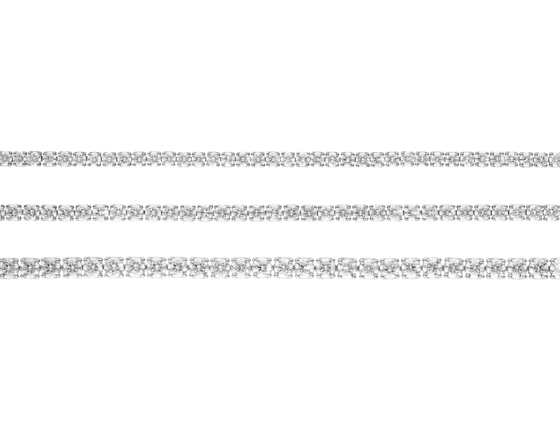 Lab-Grown Diamond Large Tennis Bracelet - 7" length | White
