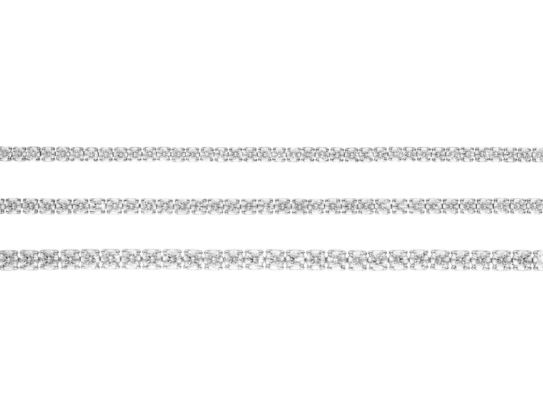 Lab-Grown Diamond Medium Tennis Bracelet - E/F color, 6.5" length | White