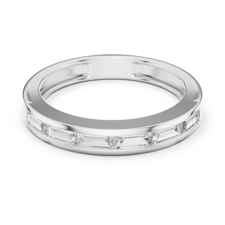 14KT White Gold Baguette-cut diamond shape  RING