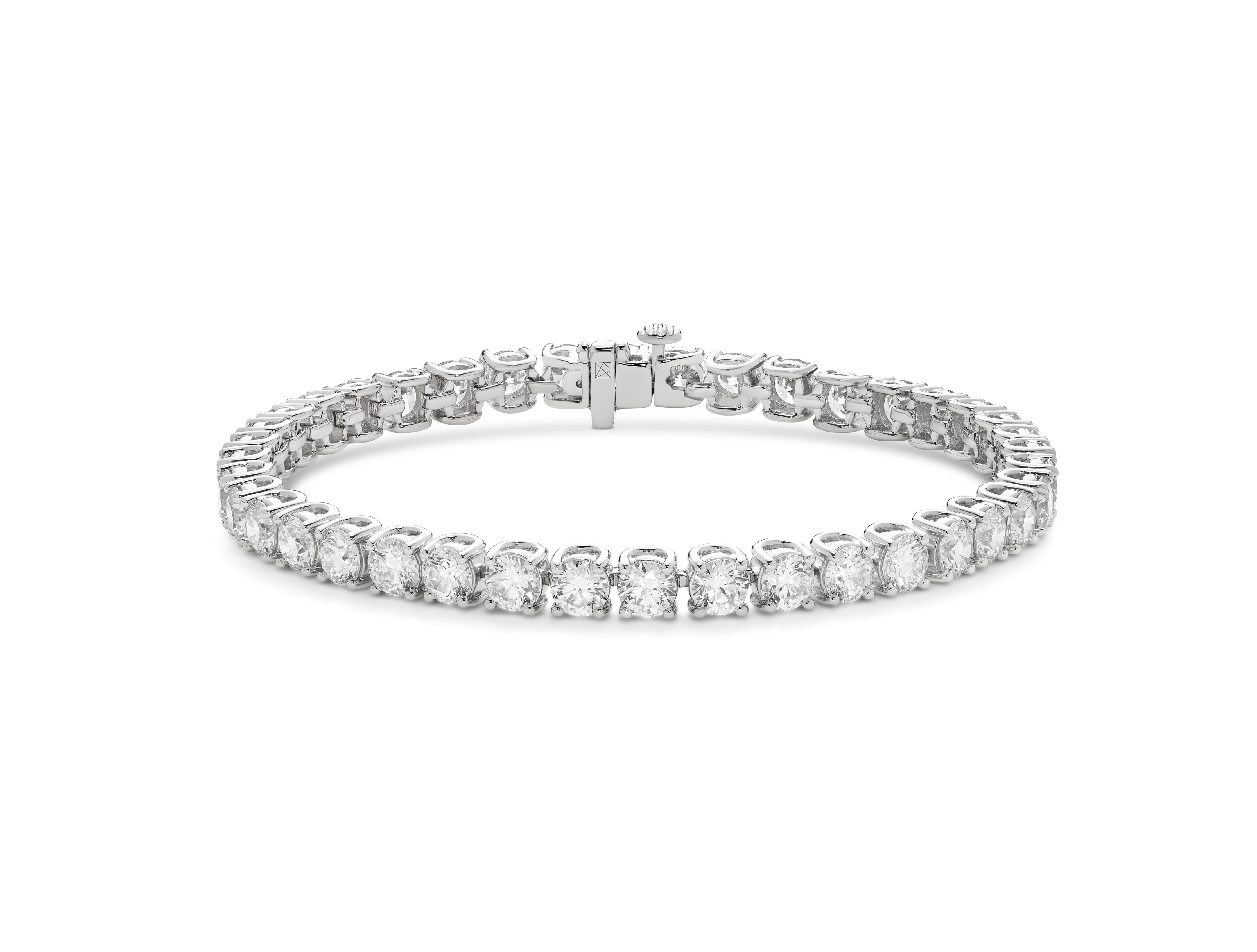 Lab-Grown Diamond Large Tennis Bracelet - 7" length | White