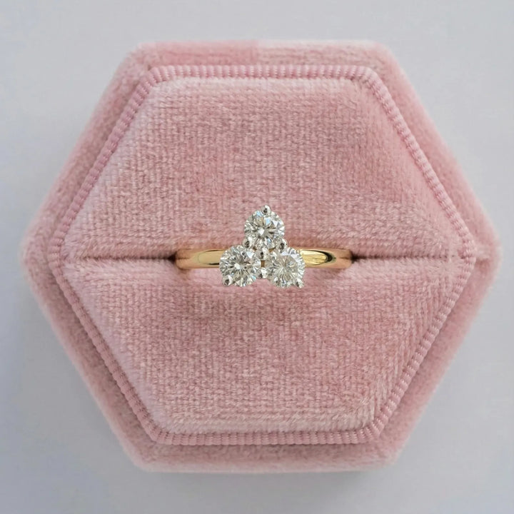 14KT Yellow Gold Three Stone Ring