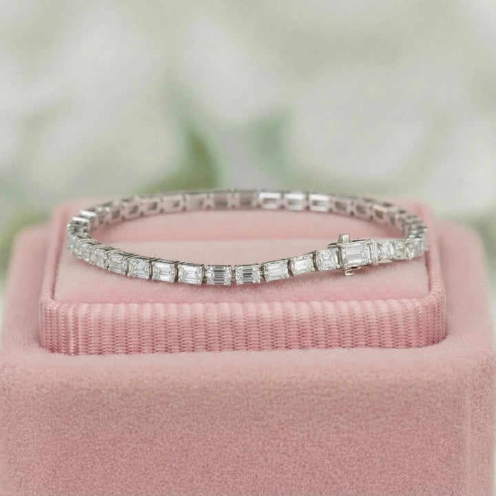 14KT White Gold Lab Grown Diamond Tennis Bracelet