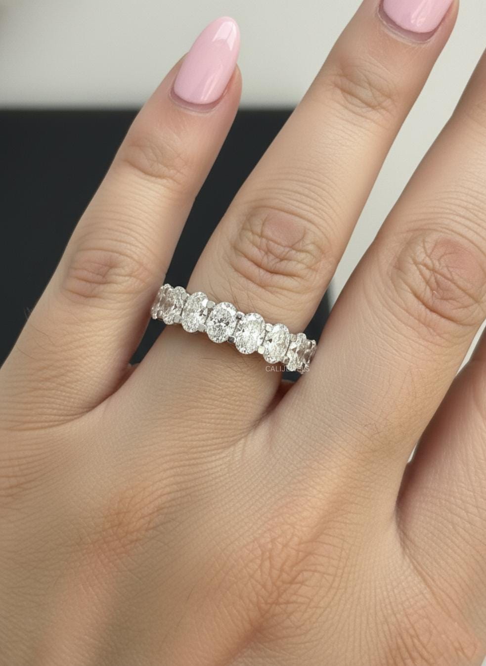 Oval Cut Lab Grown Diamond Eternity Ring